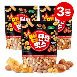 [하루견과] 맵단짠믹스 300g 3봉 / 마라땅콩,불닭볶음향아몬드