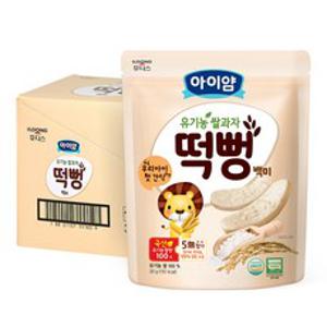 일동후디스 아이얌 유기농 쌀과자 떡뻥, 백미맛, 30g, 6개