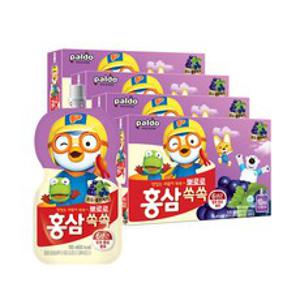 팔도 뽀로로 홍삼쏙쏙 포도블루베리맛 음료, 1L, 4개