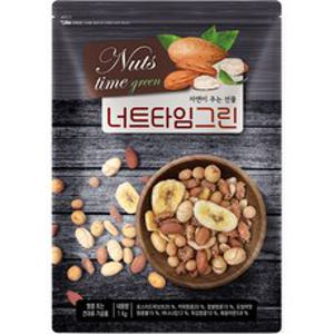 해맑음푸드 너트타임그린 믹스넛, 1kg, 1개