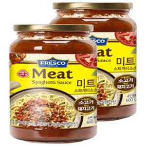 오뚜기 프레스코 미트 스파게티소스, 600g, 2개