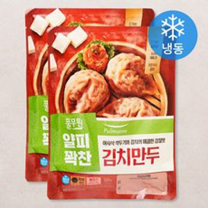 풀무원 얇은 피 꽉찬 속 김치만두 (냉동), 320g, 2개