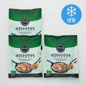 해화당 해물부추납작만두 (냉동), 360g, 3팩