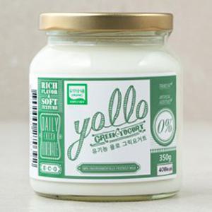 YOLLO 유기가공식품 인증 그릭 요거트, 350g, 1개