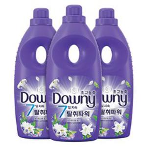 다우니 7일 지속 탈취파워 초고농축 섬유유연제 화이트티와 릴리 본품, 1.05L, 3개