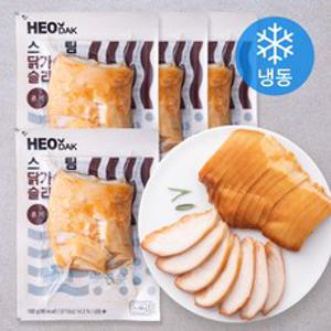 허닭 스팀 닭가슴살 슬라이스 훈제 (냉동), 100g, 4팩