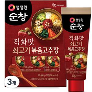 청정원 순창 직화맛 쇠고기 볶음고추장 3p, 60g, 3개