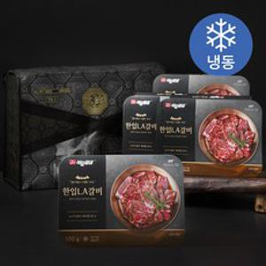 이동갈비 소고기 한입 LA양념갈비 선물세트 (냉동), 500g, 4개