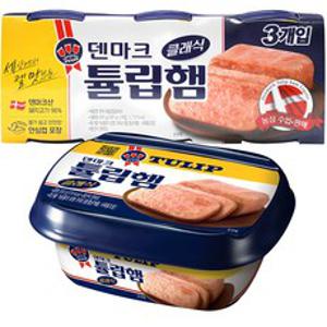 튤립푸드 클래식 햄 통조림, 200g, 3개