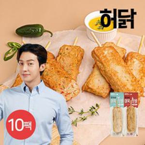 허닭 닭가슴살 어묵 핫바 매운맛, 70g, 10개