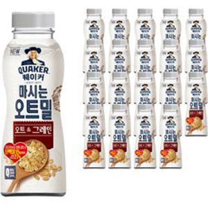 퀘이커 마시는 오트밀 오트&그레인, 50g, 20개