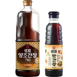 샘표 양조간장701 1.7L + 맛간장 500ml, 2.2L, 1세트