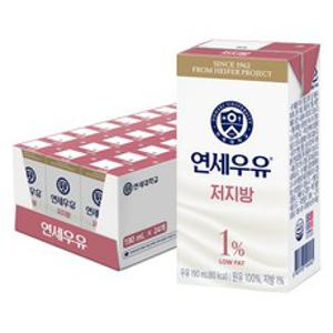 연세우유 저지방 우유, 190ml, 24개