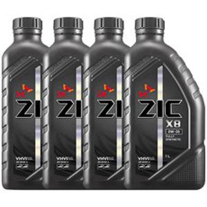 지크 가솔린 LPG 엔진오일 ZIC X8, 4개, 0w30, 1L