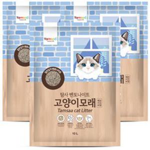 탐사 벤토나이트 고양이 모래 베이비 파우더향, 10L, 3개입, 베이비파우더향