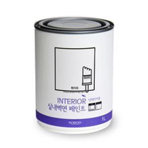 노루페인트 실내 벽면용 페인트, 화이트, 1L, 1개