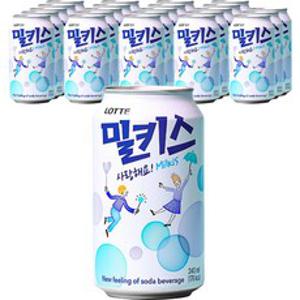 밀키스 탄산음료, 340ml, 24개