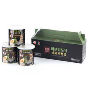 더국민 아보카도유 솔뫼 광천김 캔 3p 선물세트, 1개, 90g