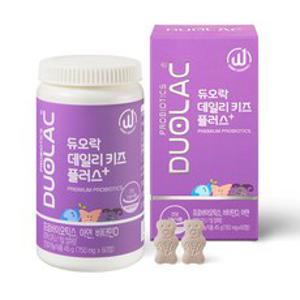 듀오락 데일리 키즈 플러스 유산균 45g, 60정, 1개