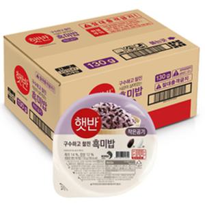 햇반 흑미밥 작은공기, 130g, 36개