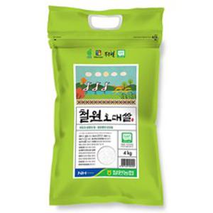 철원농협 2024년산 햅쌀 철원오대쌀 백미, 4kg, 1개