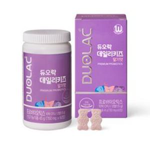 듀오락 데일리키즈 딸기 츄어블 어린이 유산균, 1개, 45g