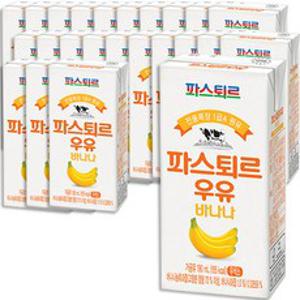 파스퇴르 우유 바나나, 190ml, 24개