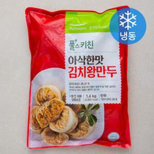 풀무원 풀스키친 아삭한맛 김치 왕만두 (냉동), 1개, 1.4kg