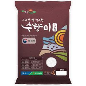 수향미 2024년산 햅쌀 골든퀸 3호 백미 특등급, 3kg, 1개