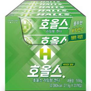 호올스 스틱 라임향 캔디, 27.9g, 20개