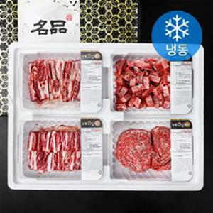 농협안심한우 갈비정육 혼합 선물세트 1등급 1호 찜갈비 800g x 2개 + 국거리 800g + 불고기 800g (냉동), 1세트