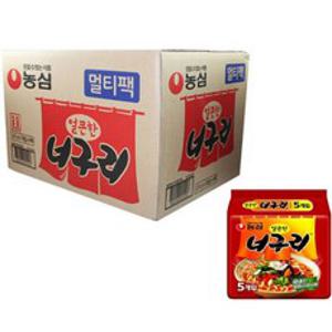 농심 얼큰한 너구리 120g, 40개