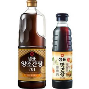 샘표 양조간장 701 1.7L + 맛간장 500ml, 2.2L, 1세트