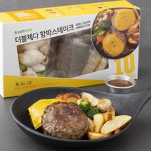 프레시지 더블체다 함박스테이크, 576g, 1개