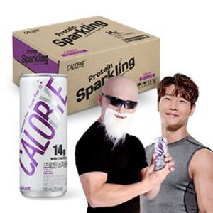 칼로바이 프로틴 무설탕 스파클링 포도맛, 240ml, 24개