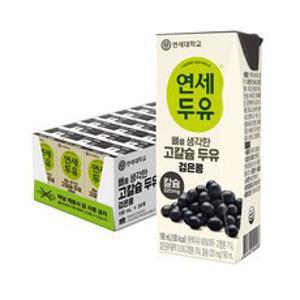 연세두유 뼈를 생각한 고칼슘 두유 검은콩, 190ml, 24개