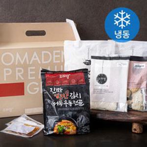 오마뎅 종합 모듬어묵 240g + 순살어묵 190g + 어묵전골 710g + 부산떡볶이 322g + 짜장떡볶이 322g + 비법육수 50g x 2개 선물세트 (냉동), 1세트