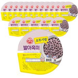 오뚜기 맛있는 오뚜기밥 발아흑미, 210g, 18개