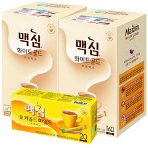 맥심 화이트골드 커피믹스 2박스 + 모카골드 커피믹스, 12g, 340개입, 1세트