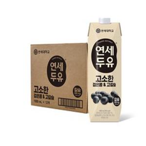 연세두유 고소한 검은콩&고칼슘, 1L, 12개