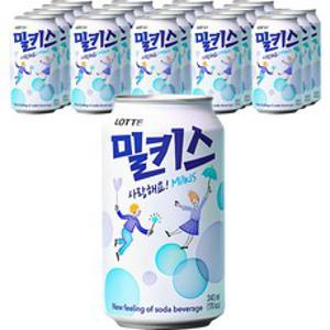 밀키스 탄산음료, 340ml, 24개