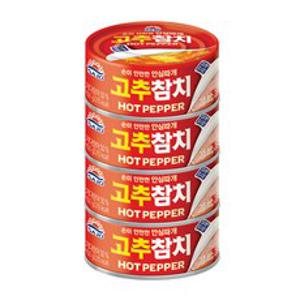 사조 고추참치 안심따개, 150g, 4개