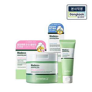 [본사직영] 마데카 PHA 클렌징 패드 60매 + 아미노산 폼클렌징 40g (여행용)