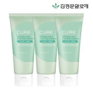 큐어 수딩 앤 마일드 알로에 폼 클렌저 100ml 3개