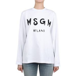 [MSGM] 24SS 브러시드 로고 긴팔티 (2000MDM511 200002 01)