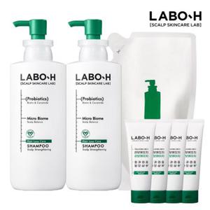 [신라쇼 ONLY]라보에이치 두피강화클리닉 샴푸 탈모증상완화 400ml*2+리필팩 400ML+증정