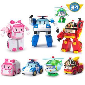 [ROI TOYS] 로보카폴리 변신로봇 4종세트폴리 로이 엠버 헬리 4인치