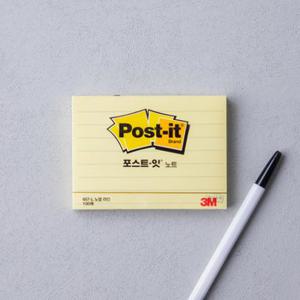 [3M] Post-it 포스트잇 노랑라인 4*3