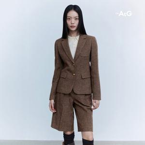 [The AtG] 더엣지 24FW 울혼방 로렌 체크 자켓