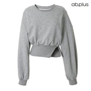 [ab.plus] 라운드넥 사이드 트임 디테일 티셔츠 (LSY3MK32A)